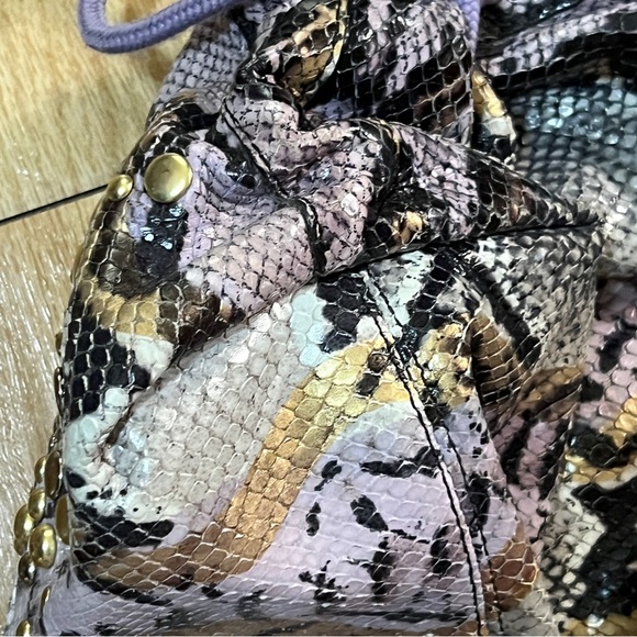 COACH POPPY EMBOSSED EXOTIC XL SPOTLIGHT 15329 Python Print Bag 15329 - Picture 8 of 9